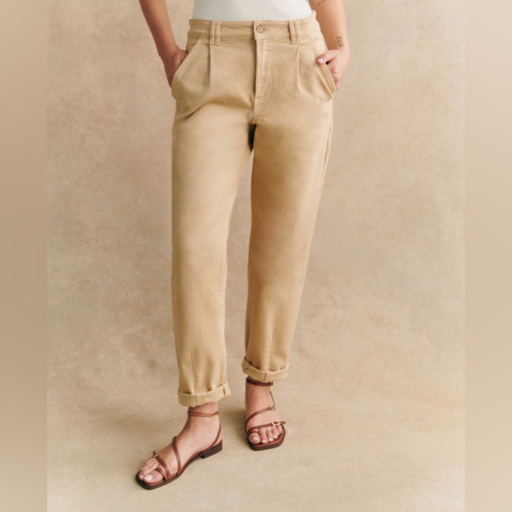 Sezane Manu Beige Trouser SZ 10